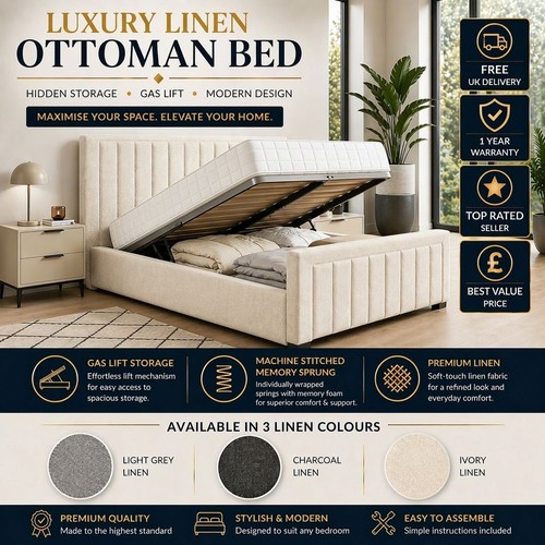 Ottoman storage bed - ottoman, panel
