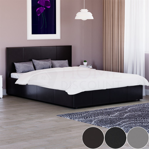 Bed faux leather small double - bed,