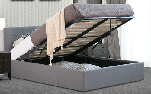 Fabric gas lift ottoman bed - fabric,