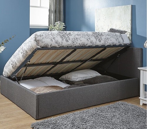 Silver king side lift ottoman - silver,