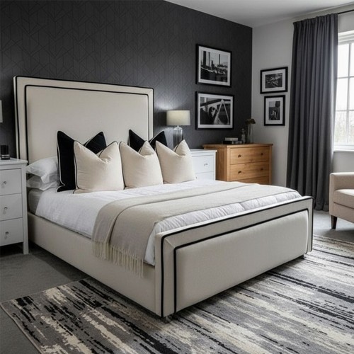 Pipping bed frame plush velvet - pipping,