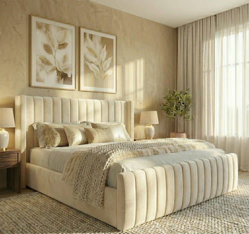 Winged ottoman storage bed - ottoman,