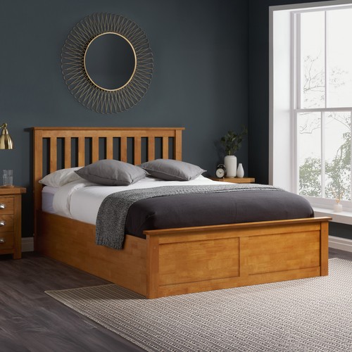 Wooden ottoman bed phoenix - wooden,