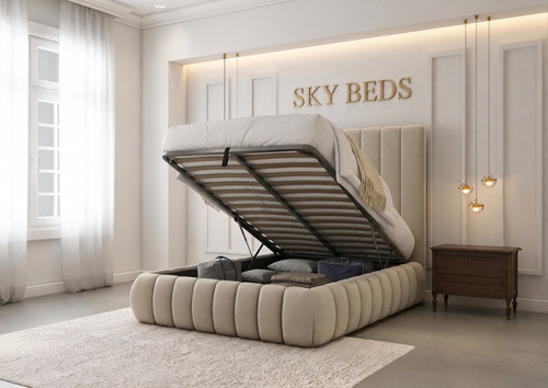 Bubble ottoman bedframe - bedframe, plush