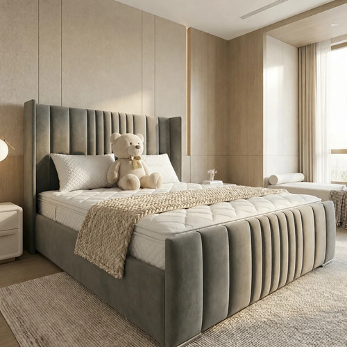 Ottoman bed winged plush - winged,