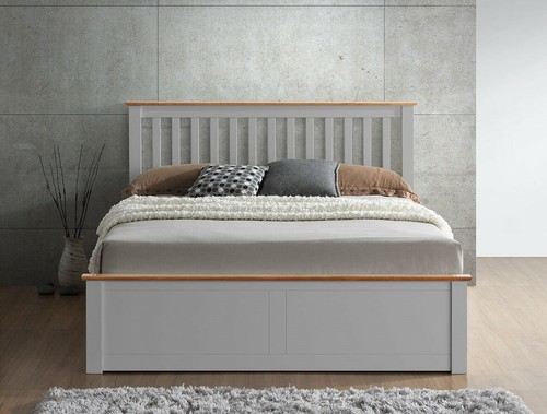 Malmo wooden grey ottoman - wooden,