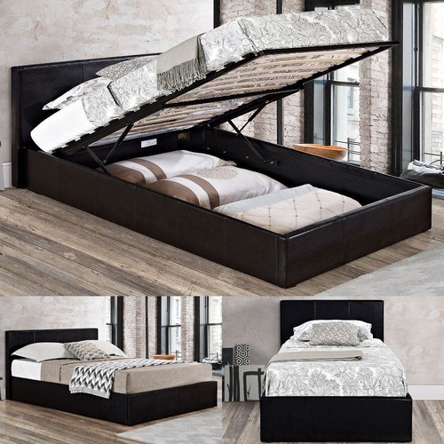 Leather ottoman bed berlin - leather,