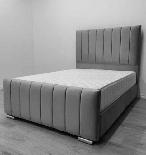 New ottoman panel grey plush - new,